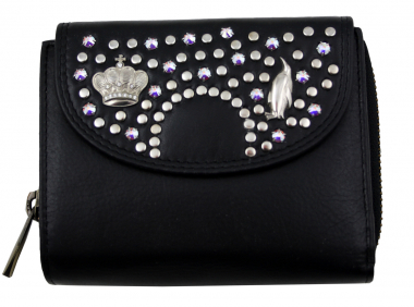 WESTERN-SPEICHER Geldbörse Portemonnaie Leder Strass  Swarovski Elements Klara 17R