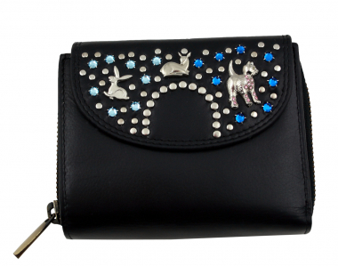 WESTERN-SPEICHER Geldbörse Portemonnaie Leder Strass  Swarovski Elements Klara 24R