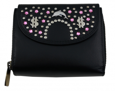 WESTERN-SPEICHER Geldbörse Portemonnaie Leder Strass  Swarovski Elements Klara 25R