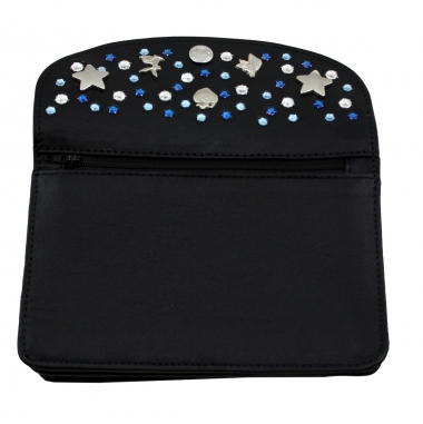 WESTERN-SPEICHER Große Geld Börse Portemonnaie Leder Strass Swarovski Elements Hanna12