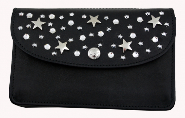 WESTERN-SPEICHER Große Geld Börse Portemonnaie Leder Strass Swarovski Elements Hanna 156