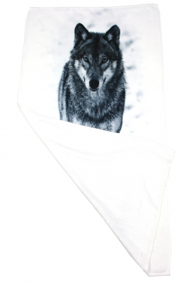 WESTERN-SPEICHER Handtuch Badetuch Wolf 100 cm x 50 cm