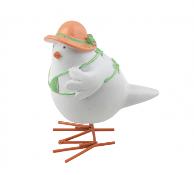 Preview: Maritime Deko Figur Huhn aus Polystone im Seedesign Höhe ca.11cm DH10
