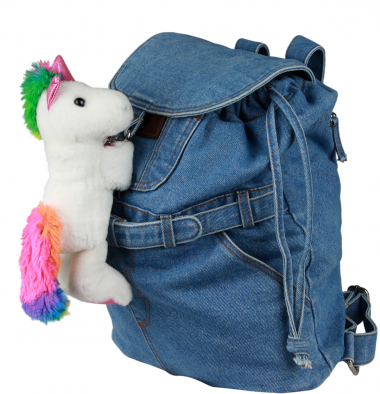 Preview: Schnapparmband Einhorn Plüscharmband Kuscheltier Höhe ca.25cm