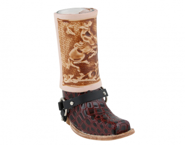 Schnapsglas im Cowboy Stiefel aus Leder – Handarbeit Mexico –Western GL10
