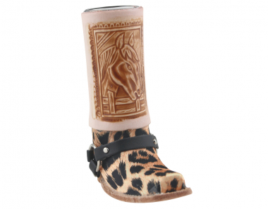 Schnapsglas im Cowboy Stiefel aus Leder – Handarbeit Mexico –Western GL11