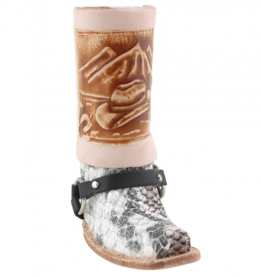 Schnapsglas im Cowboy Stiefel aus Leder – Handarbeit Mexico –Western GL18