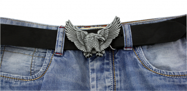 Preview: Gürtelschnalle Adler aus Zinn – Buckle für Gürtel bis 4 cm GS15