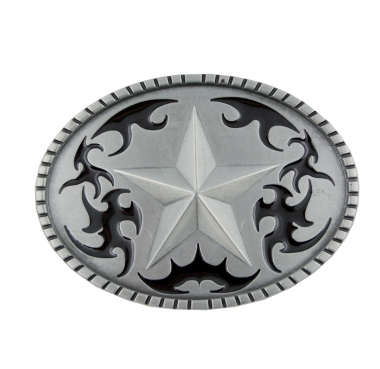 Gürtelschnalle Metall Buckle Stern für Gürtel bis 4cm Breite
