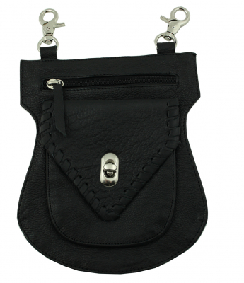 Festival Tasche Gürteltasche Hüfttasche Geldbörse Leder mit Karabiner K5