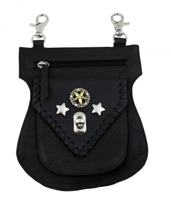 Festival Tasche Gürteltasche Hüfttasche Geldbörse Leder mit Karabiner K23