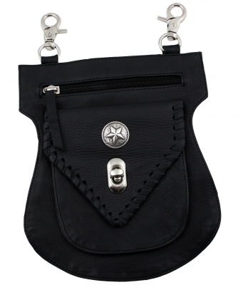 Festival Tasche Gürteltasche Hüfttasche Geldbörse Leder mit Karabiner K24