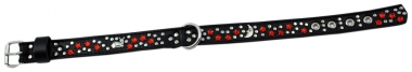 Hundehalsband Leder Strass Swarovski-Elements M/H012