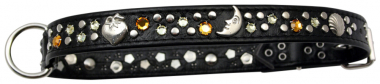 Hundehalsband Leder Strass Swarovski-Elements L/H018