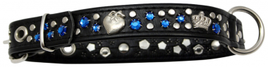 Hundehalsband Leder Strass Swarovski-Elements S/H019