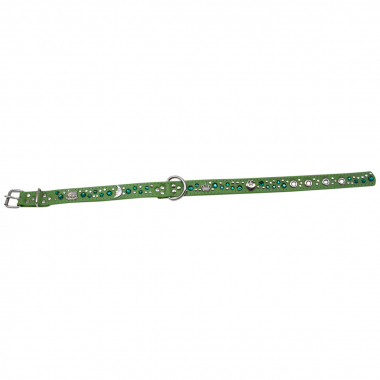 Hundehalsband Leder Strass Swarovski-Elements M/H021