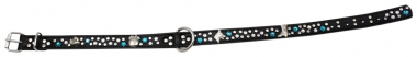 Hundehalsband Leder Strass Swarovski-Elements L/H023