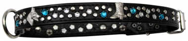 Hundehalsband Leder Strass Swarovski-Elements L/H023
