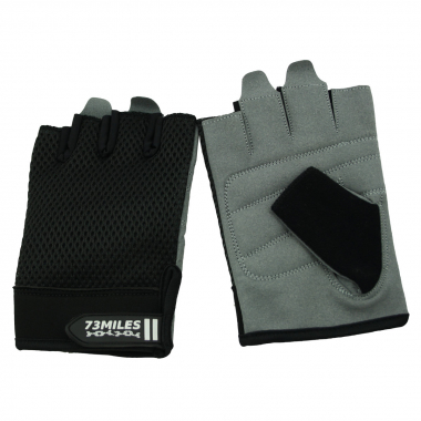 73MILES Leder Fahrradhandschuhe Fitness Sport Handschuhe Fingerlos Atmungsaktiv G03