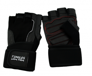 73MILES Leder Kraftsporthandschuhe Fitness Sport Bodybuilding Handschuhe Fingerlos S-XXL  G14