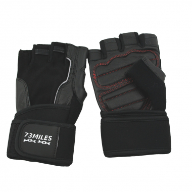 73MILES Leder Kraftsporthandschuhe Fitness Sport Bodybuilding Handschuhe Fingerlos S-XXL  G14
