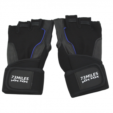 73MILES Leder Kraftsporthandschuhe Fitness Sport Bodybuilding Handschuhe Fingerlos S-XXL  G15