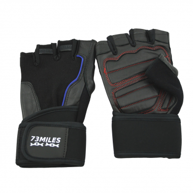 73MILES Leder Kraftsporthandschuhe Fitness Sport Bodybuilding Handschuhe Fingerlos S-XXL  G15
