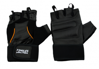 73MILES Leder Kraftsporthandschuhe Fitness Sport Bodybuilding Handschuhe Fingerlos S-XXL  G16