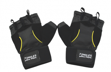 73MILES Leder Kraftsporthandschuhe Fitness Sport Bodybuilding Handschuhe Fingerlos S-XXL  G17