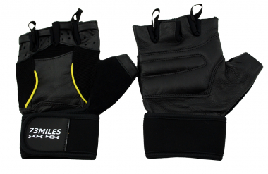 73MILES Leder Kraftsporthandschuhe Fitness Sport Bodybuilding Handschuhe Fingerlos S-XXL  G17