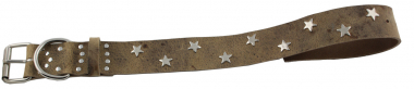 Hundehalsband Leder Indi04 Braun  Größe 47 - 53cm Breite 5cm