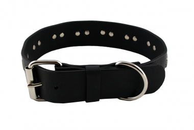 Hundehalsband Leder  Schwarz Halsumfang 40-46cm Breite 4cm Indi07