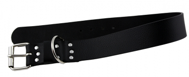 Hundehalsband Leder Schwarz Größe 56 - 62cm Breite 4cm