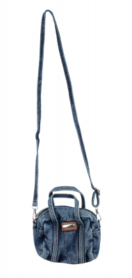 Kleine Damen Jeans Handtasche Denim Schultertasche Crossbody Tasche blauJT11