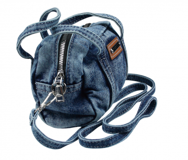 Preview: Kleine Damen Jeans Handtasche Denim Schultertasche Crossbody Tasche blauJT11