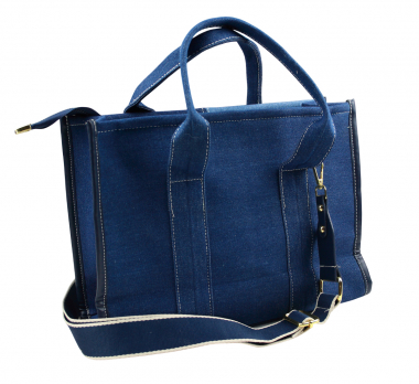 Preview: Denim Damen Jeans Tasche Schultertasche Crossbody Umhängetasche blau JT12