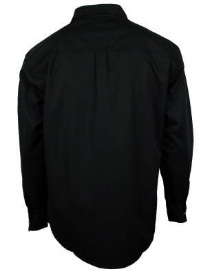 WESTERN-SPEICHER Freizeit Jeans Hemd Herren Baumwolle schwarz Druckknöpfe in Hemdfarbe S-5XL