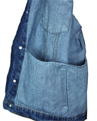 WESTERN-SPEICHER Jeansweste Herren Denim Biker Weste Kutte blau S - 5XL