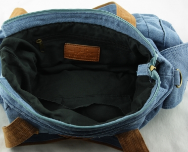 Jeanstasche Schultertasche Blau mit Swarovski-Elements Strass C15