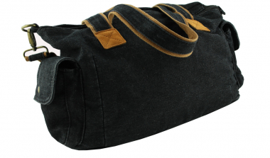 Preview: Jeanstasche Denim Schultertasche Schwarz mit Glas Steinen Strass C25