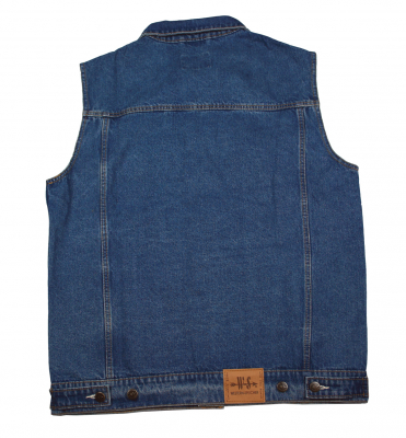 WESTERN-SPEICHER Jeansweste Herren Denim Biker Weste Kutte blau S - 5XL