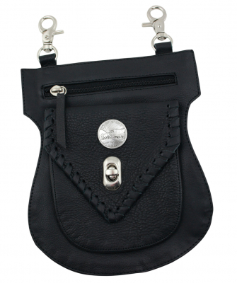 Festival Tasche Gürteltasche Hüfttasche Geldbörse Leder mit Karabiner K36