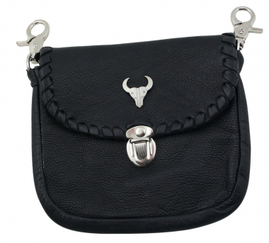 Festival Tasche Gürteltasche Hüfttasche Geldbörse Leder mit Karabiner K38