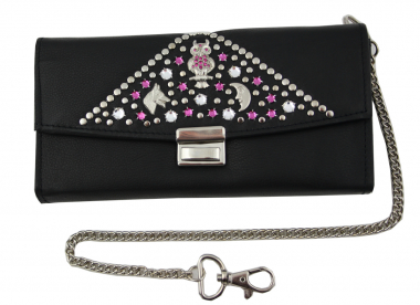 WESTERN-SPEICHER Kellnerbörse Portemonnaie Leder Strass  Swarovski Elements Lea 133