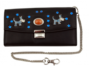 WESTERN-SPEICHER Kellnerbörse Portemonnaie Leder Strass  Swarovski Elements Lea 156
