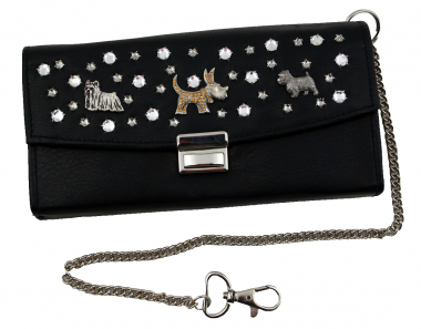 WESTERN-SPEICHER Kellnerbörse Portemonnaie Leder Strass  Swarovski Elements Lea 171