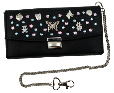 WESTERN-SPEICHER Kellnerbörse Portemonnaie Leder Strass  Swarovski Elements Lea 172