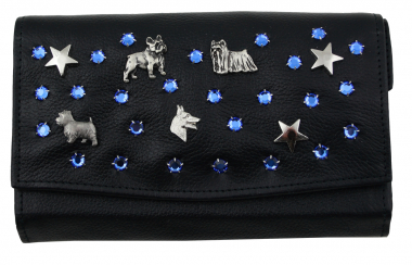 WESTERN-SPEICHER Große Geld Börse Portemonnaie Leder Strass  Swarovski Elements Lilli 210