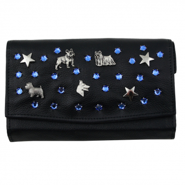 WESTERN-SPEICHER Große Geld Börse Portemonnaie Leder Strass  Swarovski Elements Lilli 210