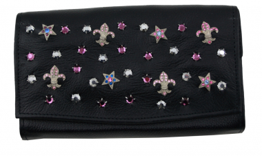 WESTERN-SPEICHER Große Geld Börse Portemonnaie Leder Strass  Swarovski Elements Lilli 211